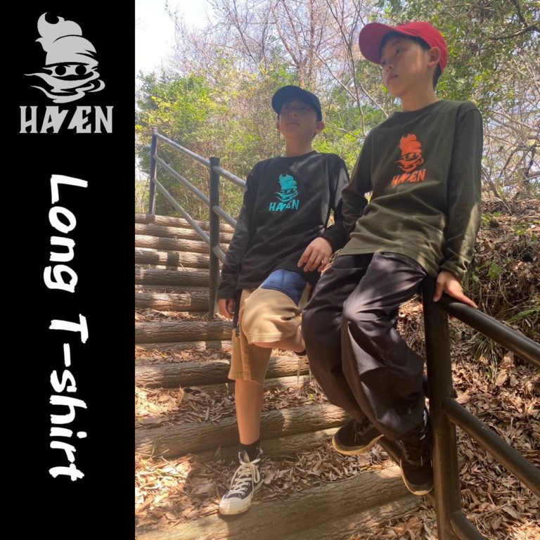 HAZEN Kids LongTshirt-Khaki+orange
